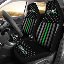 Load image into Gallery viewer, American Flag Car Seat Covers With Thin Green Line Mix GMC 212601