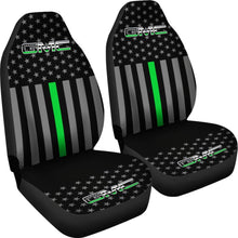 Load image into Gallery viewer, American Flag Car Seat Covers With Thin Green Line Mix GMC 212601