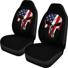 Load image into Gallery viewer, American Flag Punisher Skull Car Seat Covers 213003