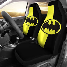 Load image into Gallery viewer, Batman Black &amp; Yellow Logo Car Seat Covers 101819