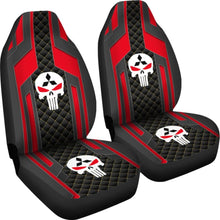 Load image into Gallery viewer, Black Red Punisher Skull Mitsubishi Car Seat Covers 210801