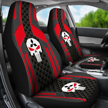 Load image into Gallery viewer, Black Red Punisher Skull Mitsubishi Car Seat Covers 210801