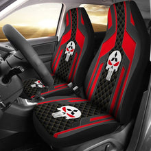 Load image into Gallery viewer, Black Red Punisher Skull Mitsubishi Car Seat Covers 210801
