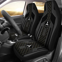 Load image into Gallery viewer, Black Themed Punisher Skull Mitsubishi Car Seat Covers 210801