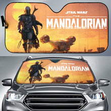 Load image into Gallery viewer, Mandalorian Car Auto Sun Shades Custom Star Wars Car Decoration 212901