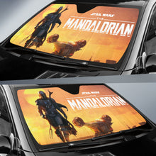 Load image into Gallery viewer, Mandalorian Car Auto Sun Shades Custom Star Wars Car Decoration 212901