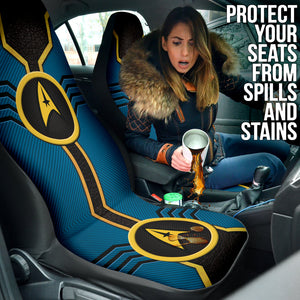 Star Trek Logo Car Seat Covers Custom For Fans Blue Version 210302