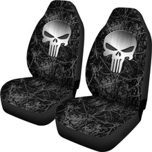 Load image into Gallery viewer, Harvest Moon Camouflage Punisher Custom Metallic Printed Car Seat Covers 211201
