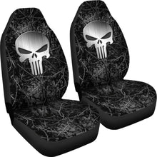 Load image into Gallery viewer, Harvest Moon Camouflage Punisher Custom Metallic Printed Car Seat Covers 211201