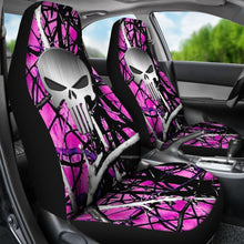 Load image into Gallery viewer, Moonshine Muddy Punisher Custom Metallic Printed Car Seat Covers 211201