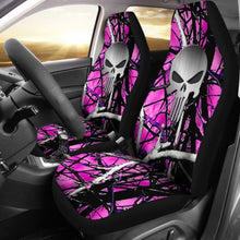 Load image into Gallery viewer, Moonshine Muddy Punisher Custom Metallic Printed Car Seat Covers 211201