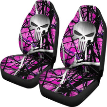 Load image into Gallery viewer, Moonshine Muddy Punisher Custom Metallic Printed Car Seat Covers 211201