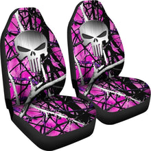 Load image into Gallery viewer, Moonshine Muddy Punisher Custom Metallic Printed Car Seat Covers 211201