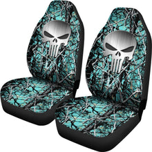 Load image into Gallery viewer, Muddy Serenity Punisher Custom Metallic Printed Car Seat Covers 211201