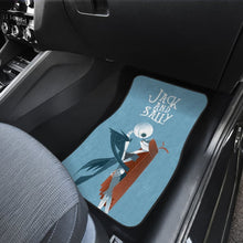 Load image into Gallery viewer, Nightmare Before Christmas Cartoon Car Floor Mats - Jack Skellington And Sally Kissing Retrowave Artwork Car Mats 094201