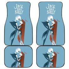 Load image into Gallery viewer, Nightmare Before Christmas Cartoon Car Floor Mats - Jack Skellington And Sally Kissing Retrowave Artwork Car Mats 094201