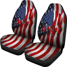 Load image into Gallery viewer, Patriotic Punisher Stars Stripes Car Seat Covers 101819