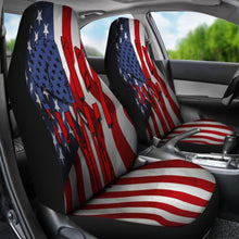 Load image into Gallery viewer, Patriotic Punisher Stars Stripes Car Seat Covers 101819