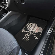 Load image into Gallery viewer, Punisher Skull Map In Black Theme Car Floor Mats 182417