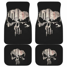Load image into Gallery viewer, Punisher Skull Map In Black Theme Car Floor Mats 182417