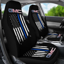 Load image into Gallery viewer, Thin Blue Line American Flag Mix GMC Car Seat Covers 212601