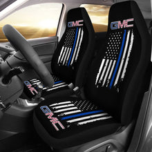 Load image into Gallery viewer, Thin Blue Line American Flag Mix GMC Car Seat Covers 212601