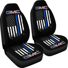 Load image into Gallery viewer, Thin Blue Line American Flag Mix GMC Car Seat Covers 212601