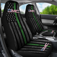 Load image into Gallery viewer, Thin Green Line American Flag Mix GMC Car Seat Covers 212601
