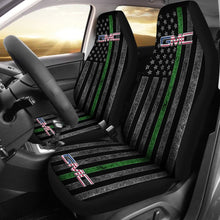 Load image into Gallery viewer, Thin Green Line American Flag Mix GMC Car Seat Covers 212601