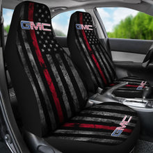 Load image into Gallery viewer, Thin Red Line American Flag Mix GMC Car Seat Covers 212601