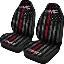 Load image into Gallery viewer, Thin Red Line American Flag Mix GMC Car Seat Covers 212601