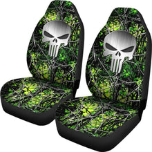 Load image into Gallery viewer, Toxic Punisher Custom Metallic Printed Car Seat Covers 211201