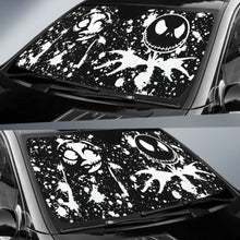 Load image into Gallery viewer, Watercolor Style Jack Skellington &amp; Sally Car Auto Sun Shades 210201