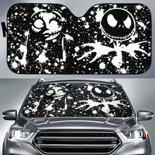 Load image into Gallery viewer, Watercolor Style Jack Skellington &amp; Sally Car Auto Sun Shades 210201