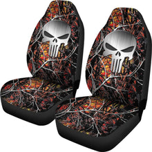 Load image into Gallery viewer, Wildfire Camouflage Punisher Custom Metallic Printed Car Seat Covers 211201