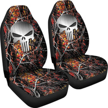 Load image into Gallery viewer, Wildfire Camouflage Punisher Custom Metallic Printed Car Seat Covers 211201