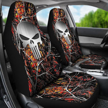 Load image into Gallery viewer, Wildfire Camouflage Punisher Custom Metallic Printed Car Seat Covers 211201