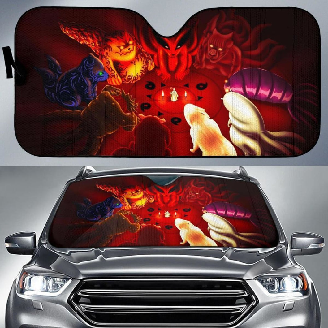 10 Tailed Beast Naruto Anime Auto Sun Shade Nh06 Universal Fit 111204 - CarInspirations