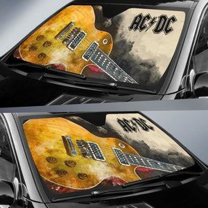 ACDC Car Auto Sun Shade Guitar Rock Band Fan Universal Fit 174503 - CarInspirations