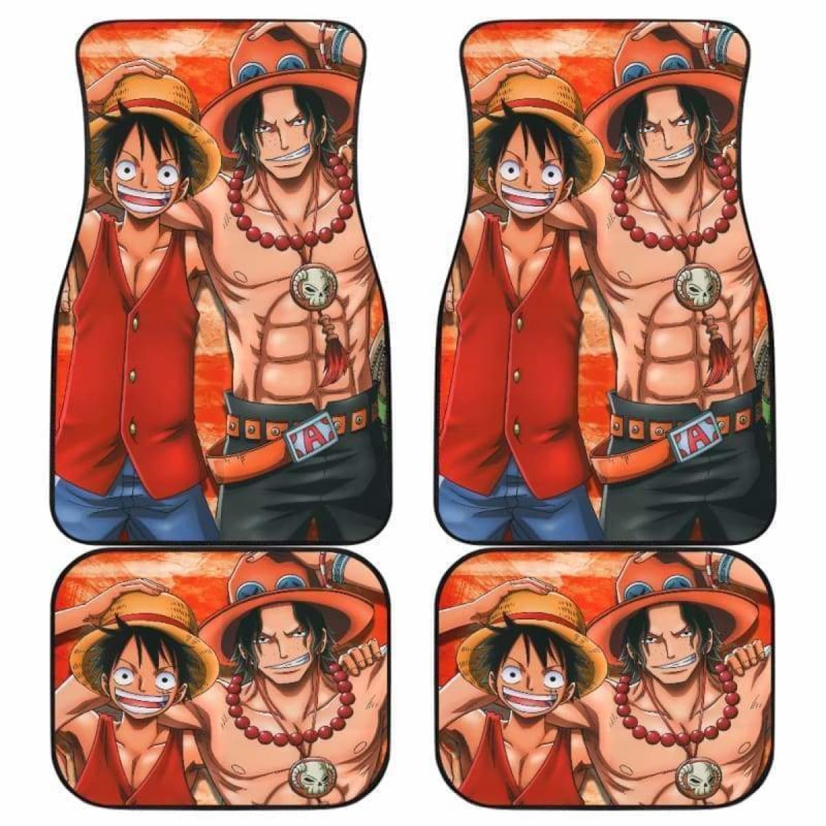 Ace Luffy One Piece Car Floor Mats Universal Fit 051912