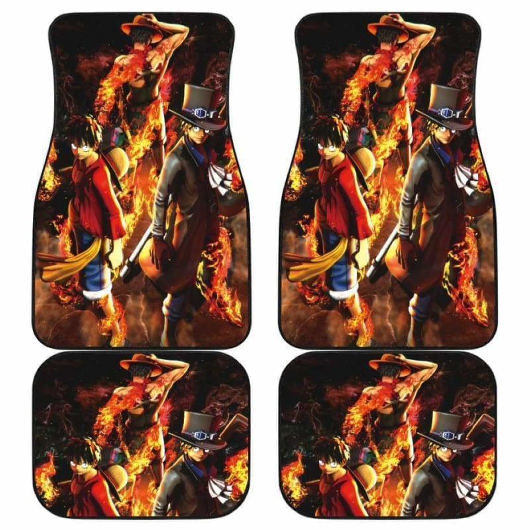 Ace Luffy Sabo One Piece Car Floor Mats Universal Fit 051912 - CarInspirations
