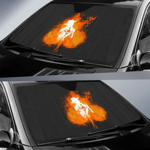 Ace On Fire One Piece Car Auto Sun Shades Universal Fit 051312 - CarInspirations