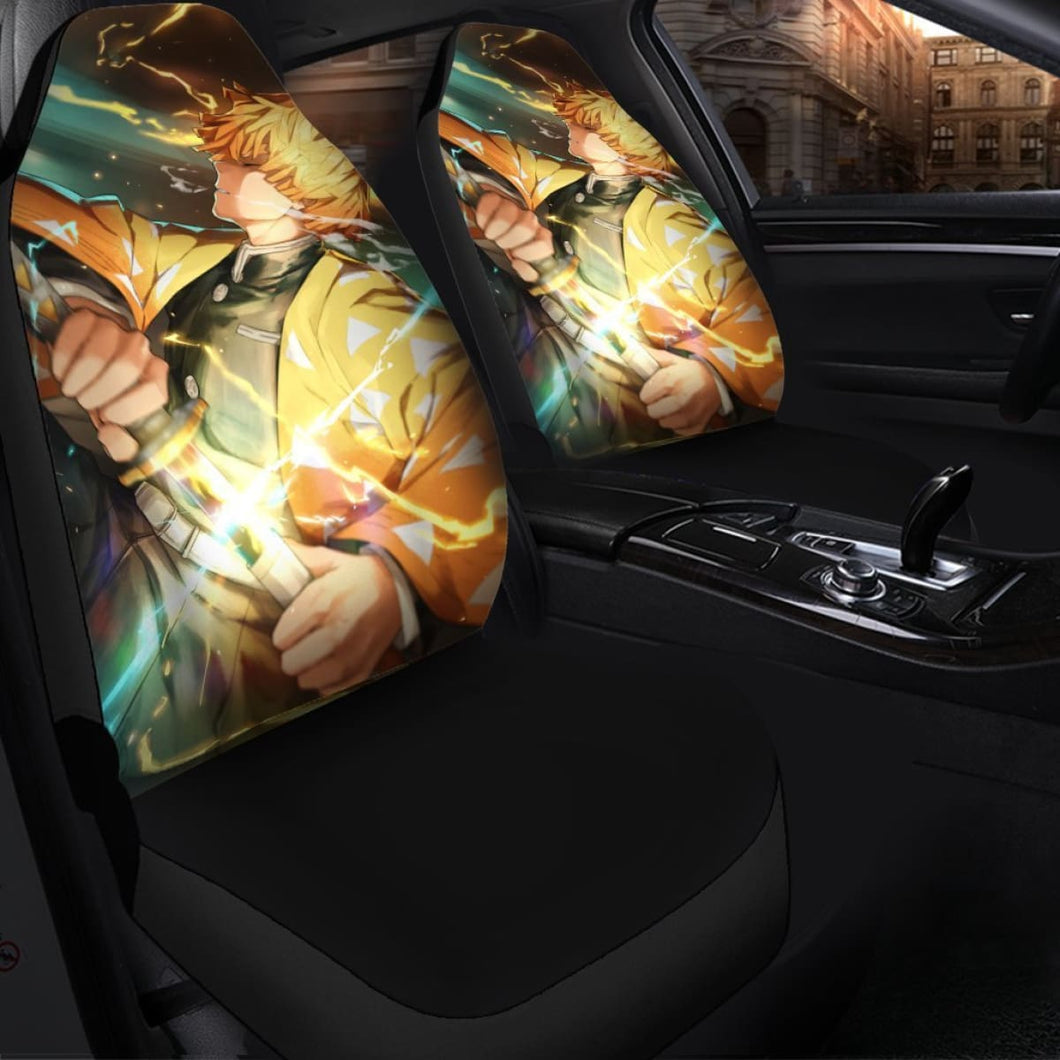 Agatsuma.Zenitsu Demon Slayer Kimetsu No Yaiba Best Anime 2020 Seat Covers Amazing Best Gift Ideas 2020 Universal Fit 090505 - 