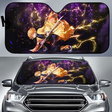 Load image into Gallery viewer, Agatsuma Zenitsu Kimetsu No Yaiba Car Sun Shade 918b Universal Fit - CarInspirations