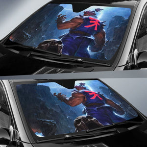 Akuma Art Street Fighter Car Sun Shade Amazing Gitf Universal Fit 173905 - CarInspirations