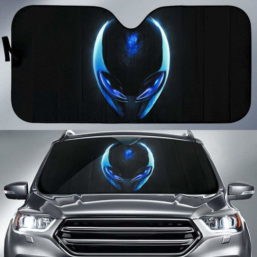 Alien Face in black theme car auto sunshades 918b Universal Fit - CarInspirations