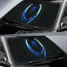 Load image into Gallery viewer, Alien Face in black theme car auto sunshades 918b Universal Fit - CarInspirations
