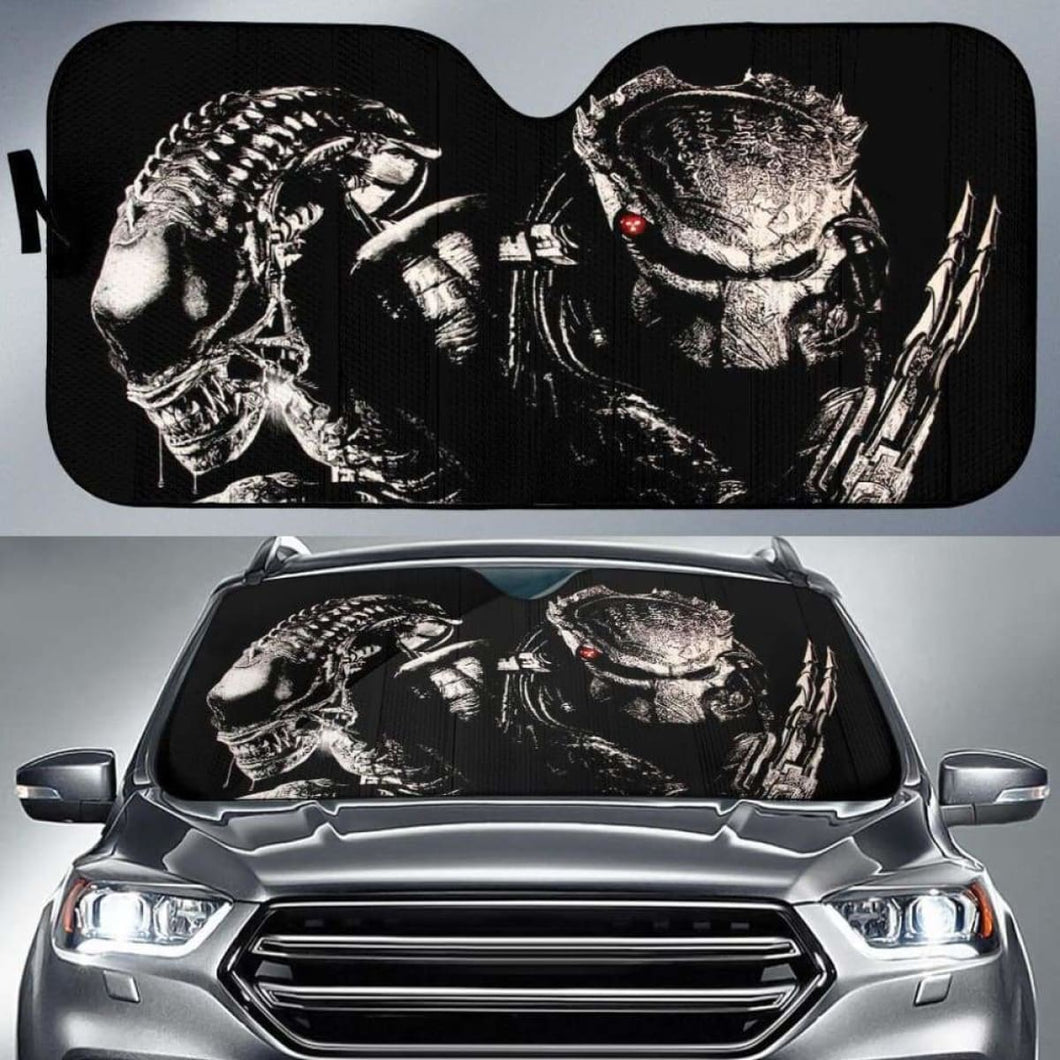 Aliens Vs Predator Car Auto Sun Shades Universal Fit 051312 - CarInspirations