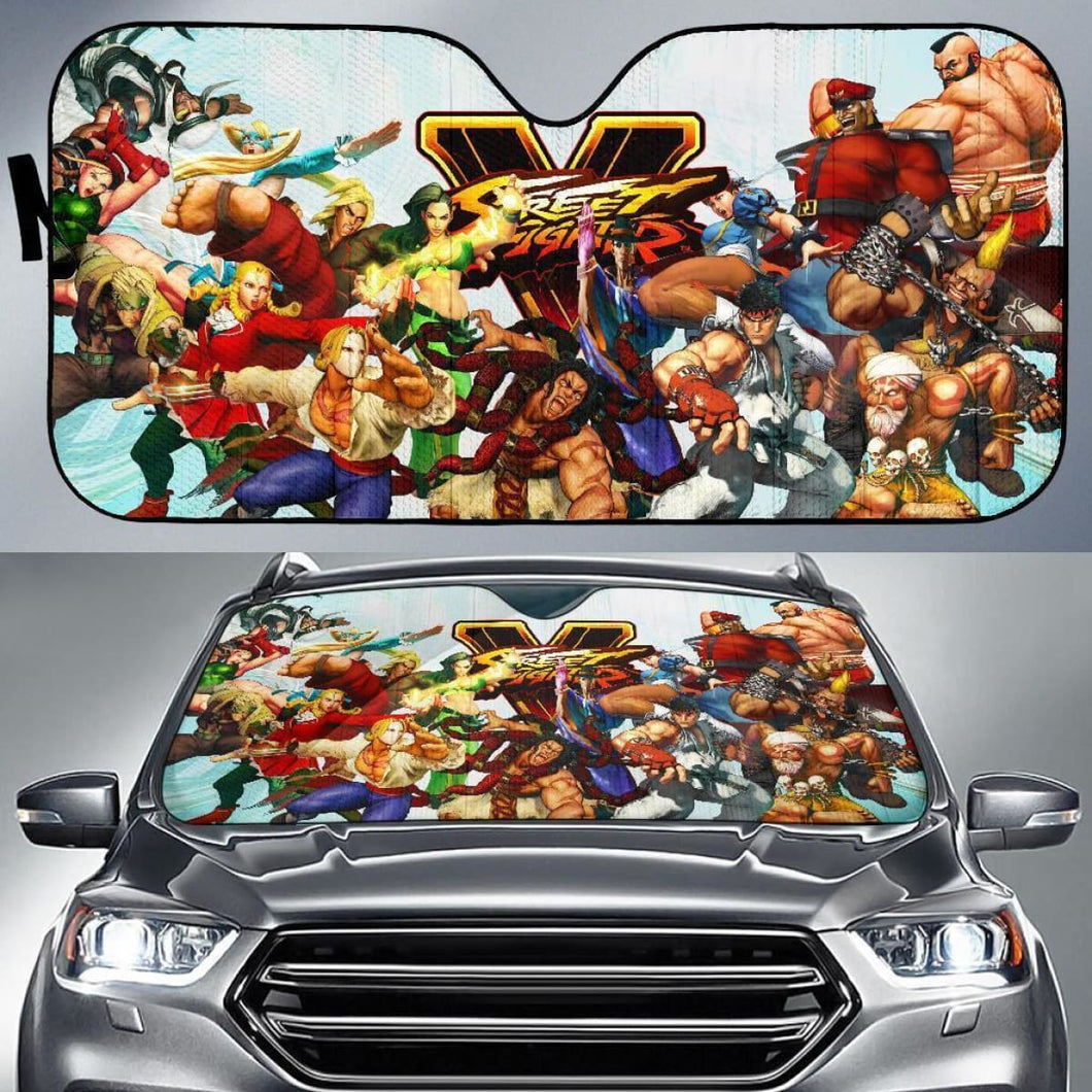 All Fighter Street Fighter V Car Sun Shade For Gamer Mn05 Universal Fit 111204 - CarInspirations
