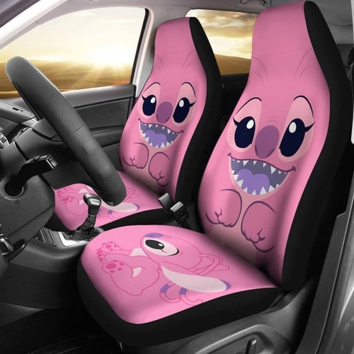 Angel Stitch Pink Car Seat Covers Funny For Fan Universal Fit 194801 - CarInspirations